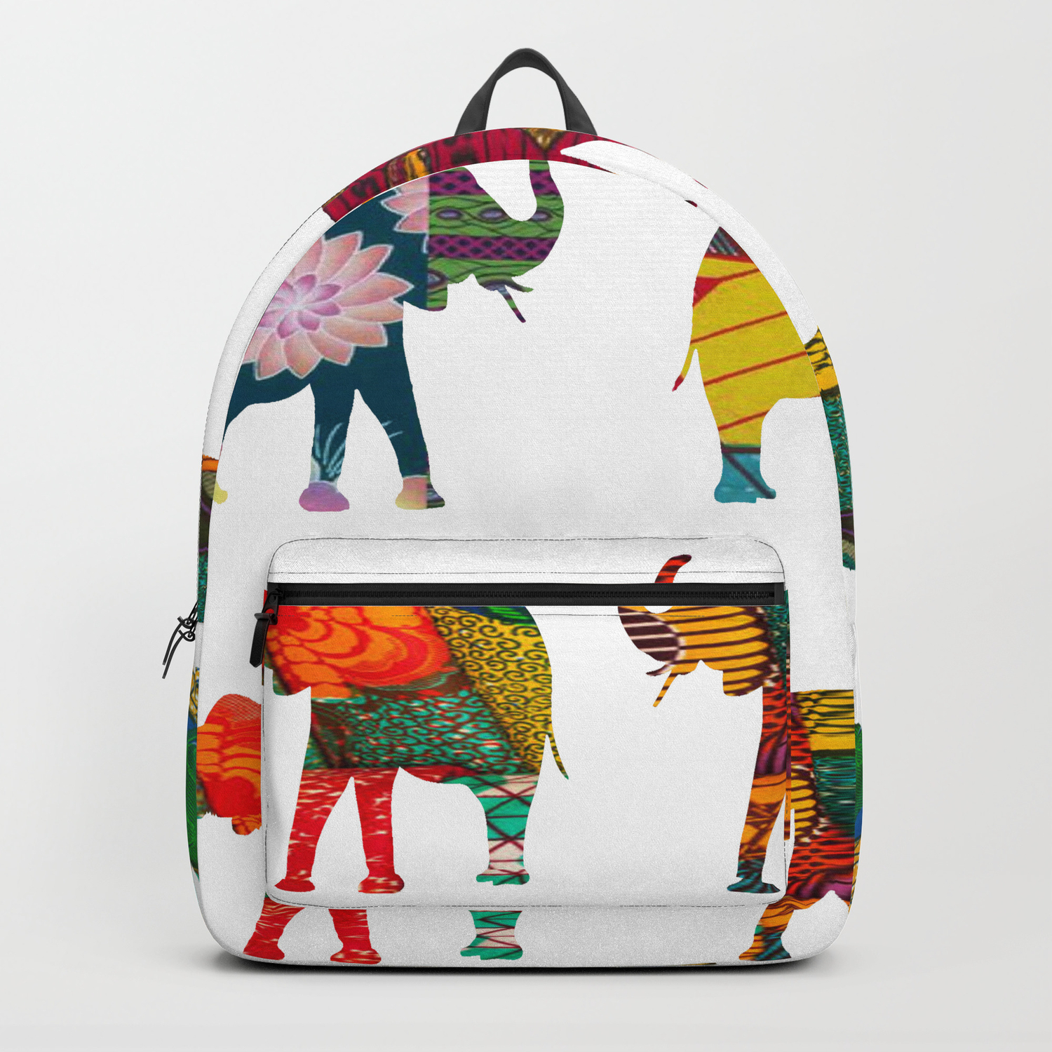 elephant print backpack