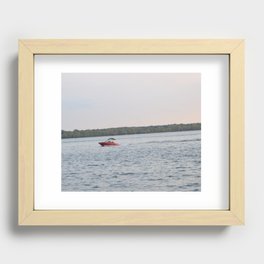 Boat on Water Recessed Framed Print