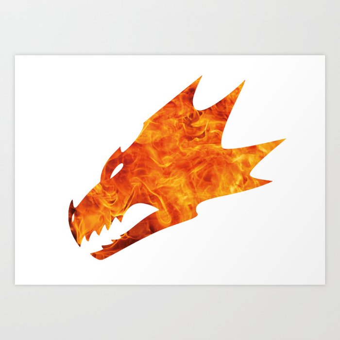 Burning Salamander Art Print