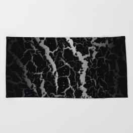 Cracked Space Lava - Black/White Beach Towel