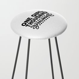 One Girl Thousand Feelings Counter Stool