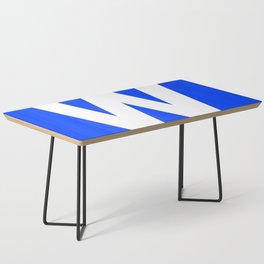 Letter W (White & Blue) Coffee Table
