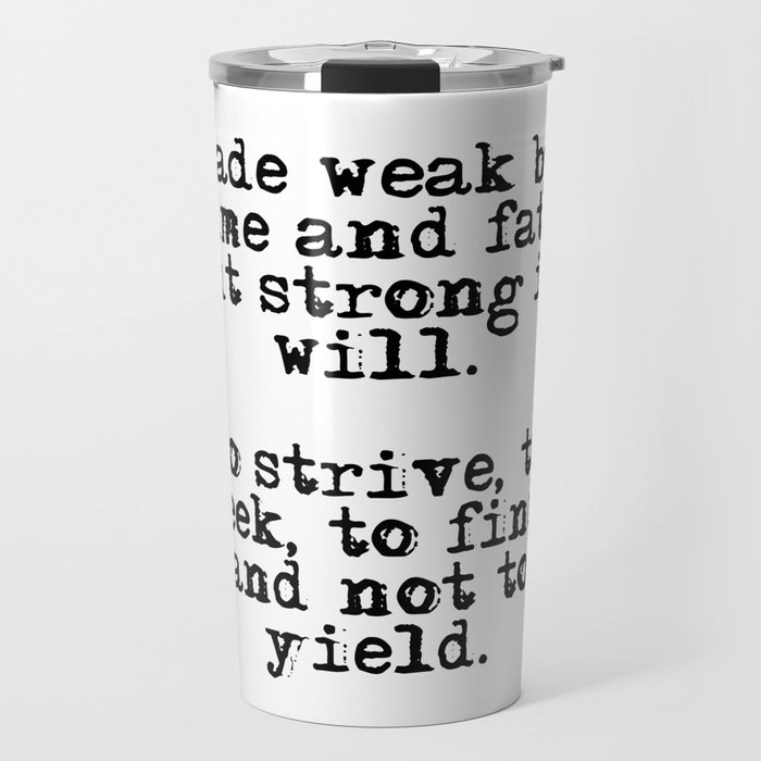 Strong in will - Ulysses Travel Mug