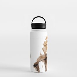 The Look On White - Yellow Labrador Retriever Dog Art by Sharon Cummings Water Bottle