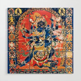 Tibetan Buddhist Humkara Abhidhana Tantra Wood Wall Art
