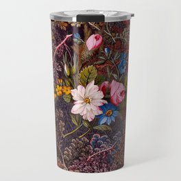 Gothic Floral Antique Textile Design 1788 William Kilburn Travel Mug