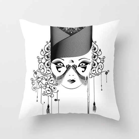 Maskjesty Throw Pillow