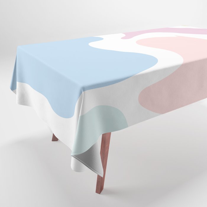 11 Abstract Shapes Pastel Background 220729 Valourine Design Tablecloth