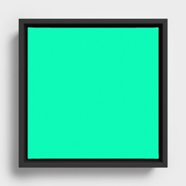 Neon Turquoise Framed Canvas