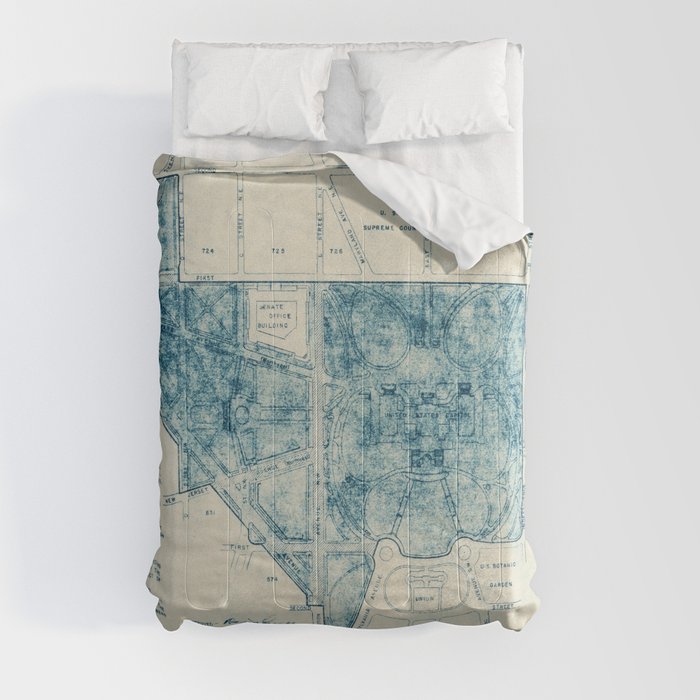 United States Capitol Grounds Map (1946) Comforter