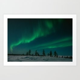 Magical Northern Lights, Finnish Lapland in Winter || Art print, Aurora Borealis, Finland Art Print