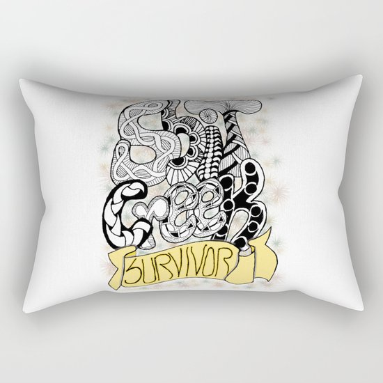 Zentangle Shit Creek Survivor Rectangular Pillow