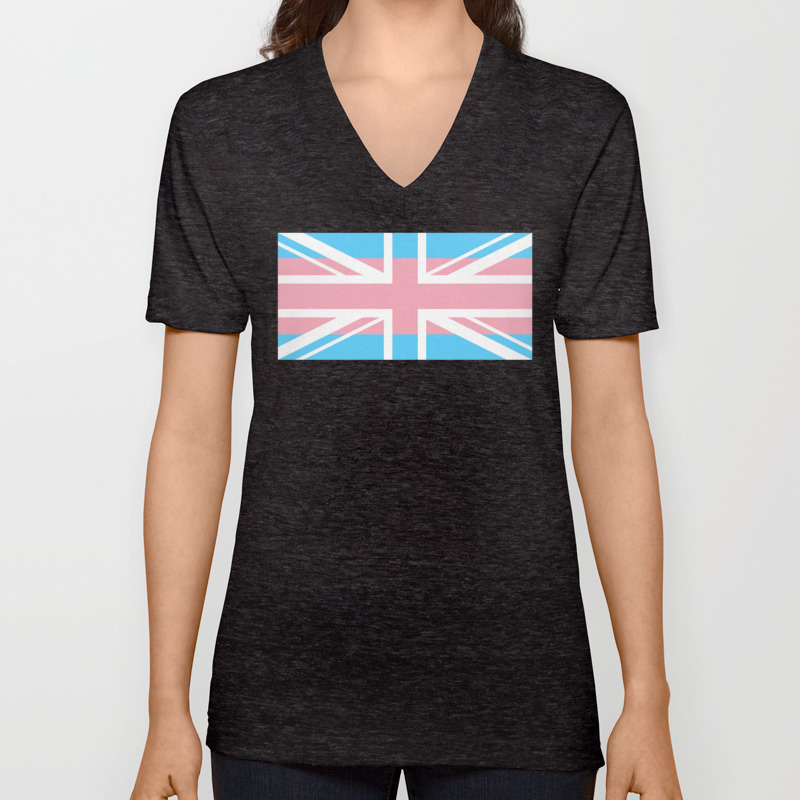 Gay Pride Lgbt Transgender Uk Union Flag Stripe Design Unisex V
