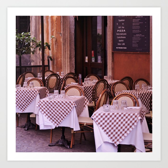 Italy Photography - Restaurant In Italy Art Print