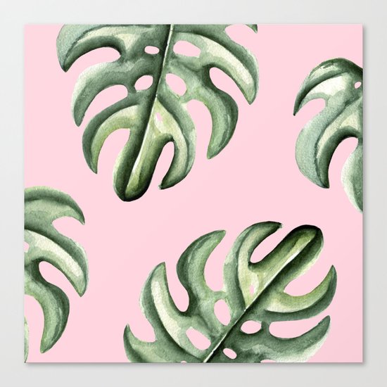 Green leaves Canvas Print