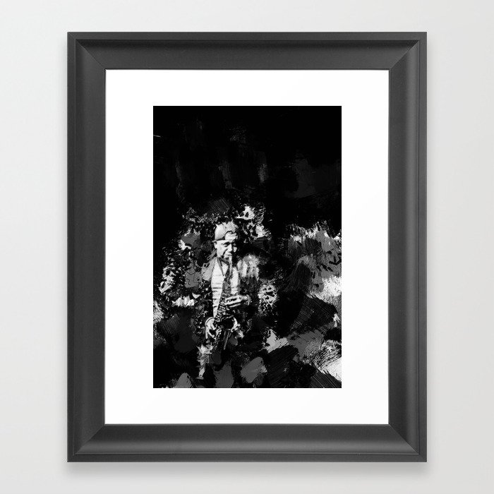 Saxophone Man Framed Art Print