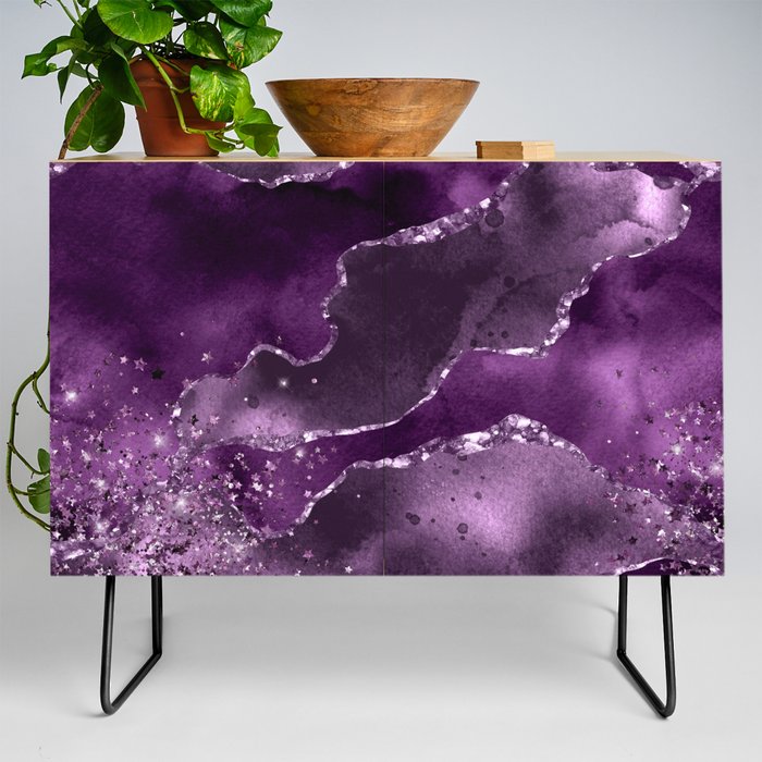 Purple Starry Agate Texture 04 Credenza