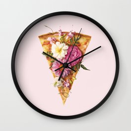 FLORAL PIZZA Wall Clock