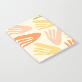Big Cutouts Papier Découpé Abstract Pattern in Light Retro Green Yellow Blush Orange Cream Notebook