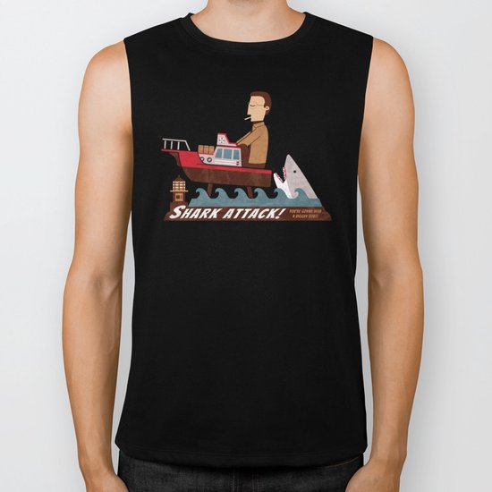 Shark Attack Biker Tank