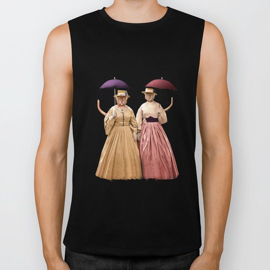 Two Pretty Kitties: Out for a Stroll Biker Tank