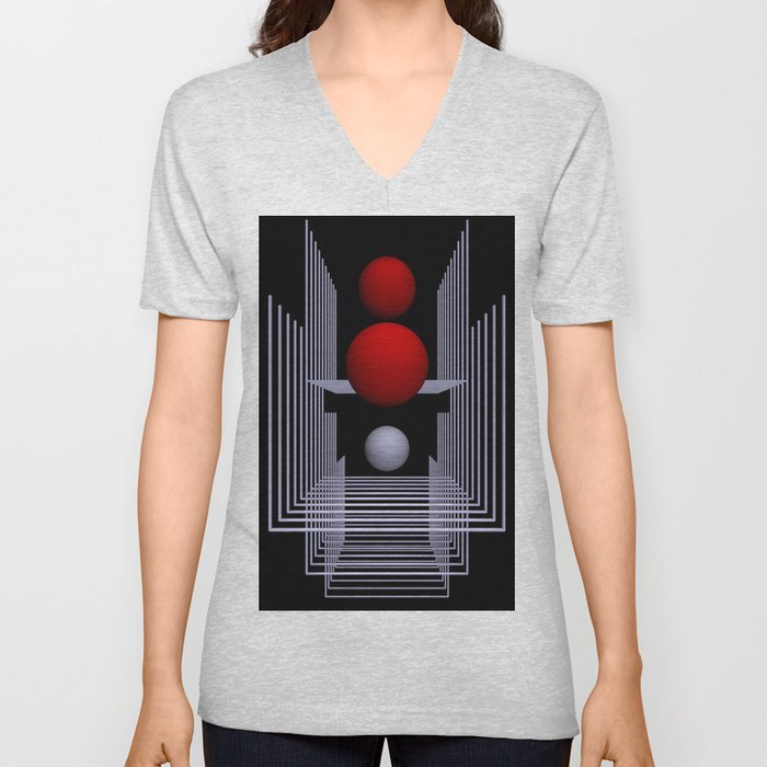 geometry and three colors -60- V Neck T Shirt