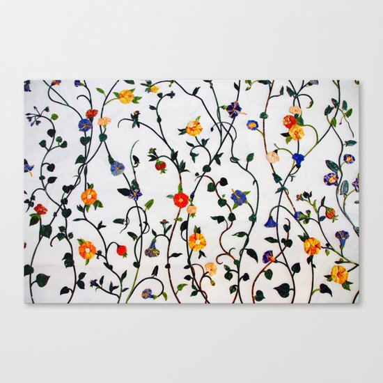 FLORAL AND VINE ABSTRACT PATTERN Canvas Print
