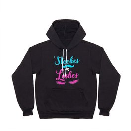 Staches Or Lashes Gender Reveal Hoody
