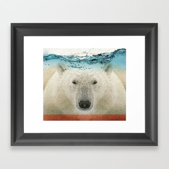 bear line Framed Art Print