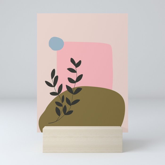 Pastel Leaf Mini Art Print