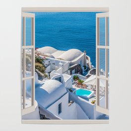 Santorini Greece | OPEN WINDOW ART Poster