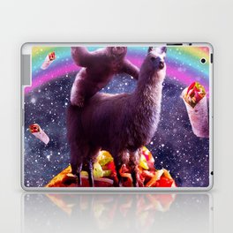 Space Sloth Riding Llama Unicorn - Taco & Burrito Laptop Skin