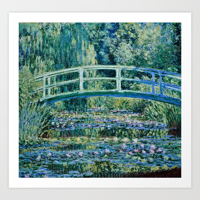 Claude Monet - Water Lilies And Japanese Bridge Kunstdrucke