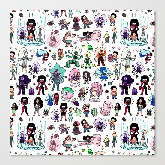 Cute Steven Universe Doodle Canvas Print
