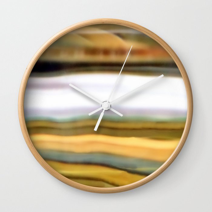 Abstract River Landscape Wall Clock