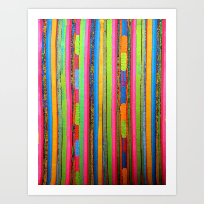 colorful funky stripe art