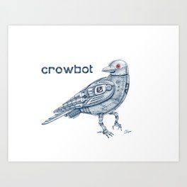 Crowbot Art Print