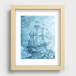 Caribbean ship sailing Recessed Framed Print