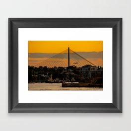 Sunset over Anzac Bridge, Sydney Framed Art Print