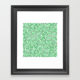 Green Sprinkles Pattern Framed Art Print
