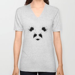 Rorshach Panda V Neck T Shirt