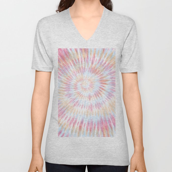 Pure Summer Tie-dye V Neck T Shirt