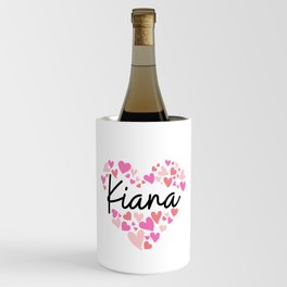 Kiana, red and pink hearts Wine Chiller