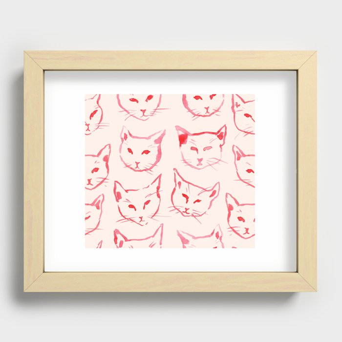 Red Cat Recessed Framed Print
