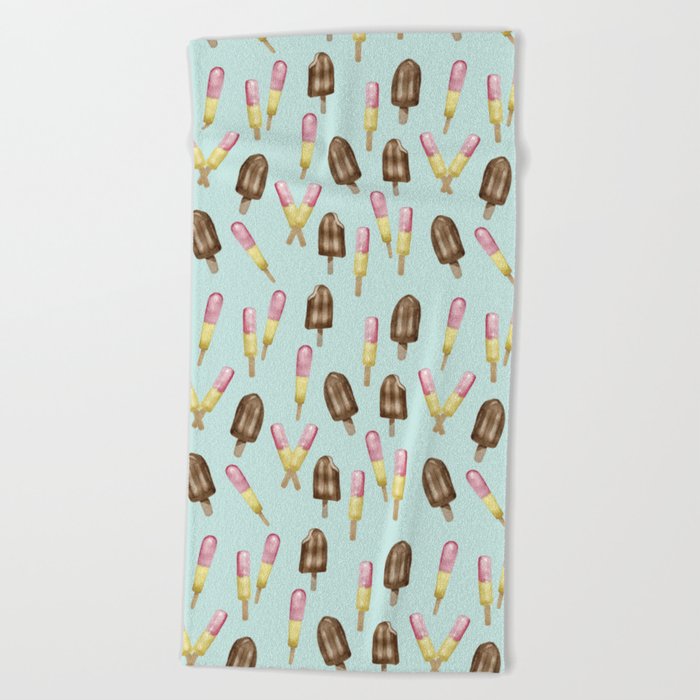 Summertime popsicle treats Beach Towel