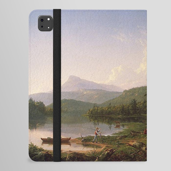 Father returning to his rustic house by the lake after fighing iPad Folio Case