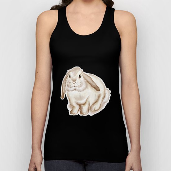 Watercolor Bunny Unisex Tank Top