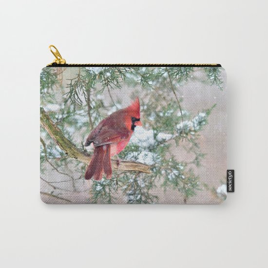 Snow Day Cardinal Carry-All Pouch