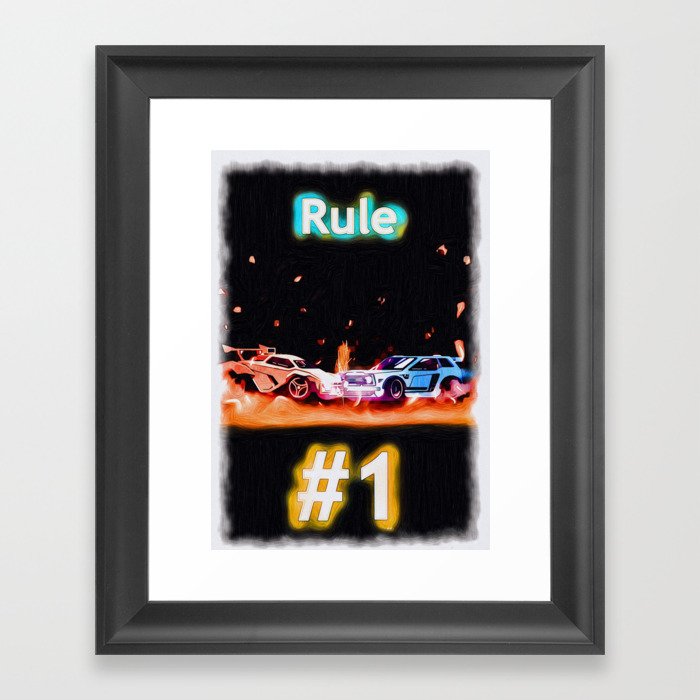 Rocket League Rule number 1 Framed Art Print