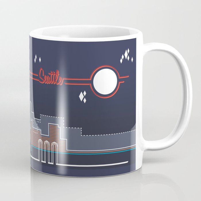 Seattle Skyline // Retroscape Coffee Mug